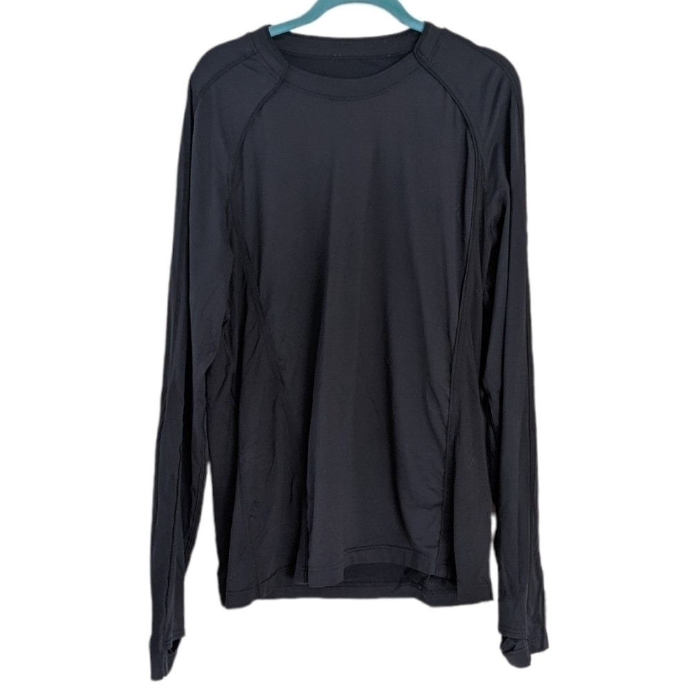 Lululemon black longsleeve men large @o